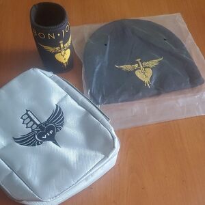 Bon Jovi Travel Bag, Beenie And Koozie